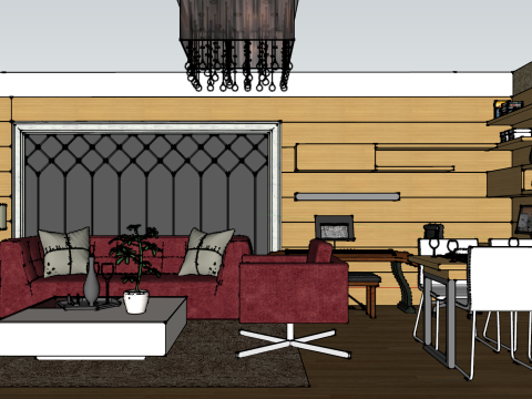 투룸 공간 잠재력 활성화 계획 3D 모델