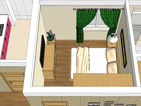 투룸 공간 잠재력 활성화 계획 3D 모델