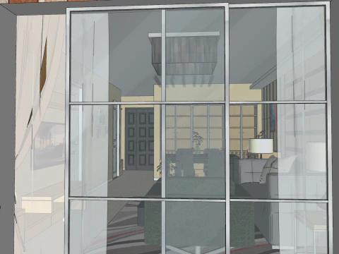 Two bedroom all-around planning solution 3D Model