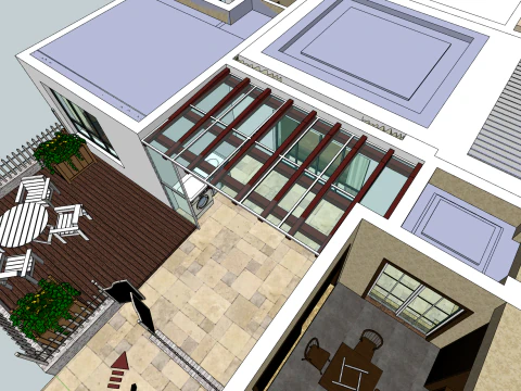 Two bedroom living versatile planning 3D Model