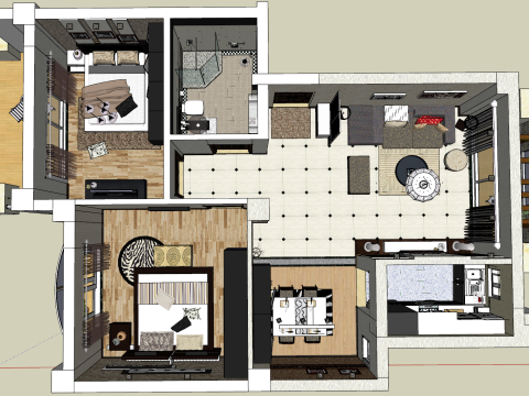 Projet Space Magic à deux pièces Modèle 3D