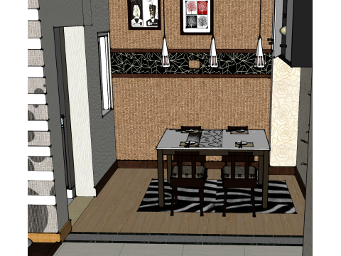 Progetto Space Magic di due stanze Modello 3D