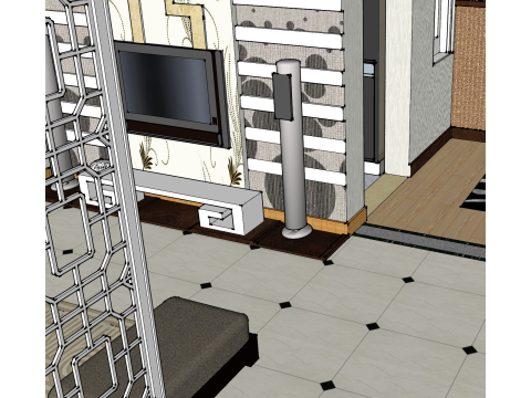 Progetto Space Magic di due stanze Modello 3D