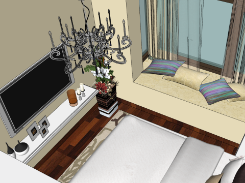 İkili Konut Mekanının Düzeni ve Estetiği 3D Model