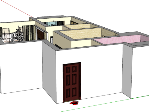 İkili Konut Mekanının Düzeni ve Estetiği 3D Model
