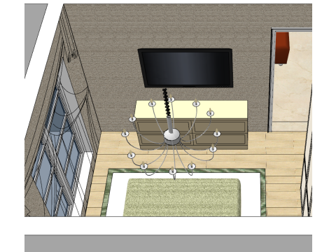 The perfect spatial blueprint for a two bedroom home 3D Model