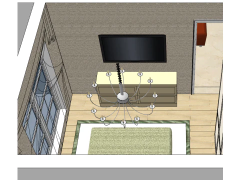 The perfect spatial blueprint for a two bedroom home 3D Model