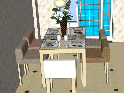 2베드룸 만능 디자인 3D 모델