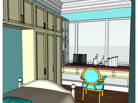 Three-bedroom modern simple decoration scene 3D Model