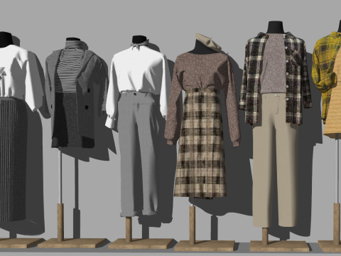 Привертає увагу показ моделей SU для жіночого та чоловічого одягу 3D Модель