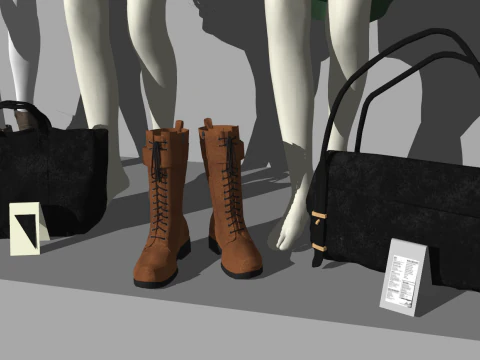 Eye catching display of SU models for womens and mens clothing 3D Model
