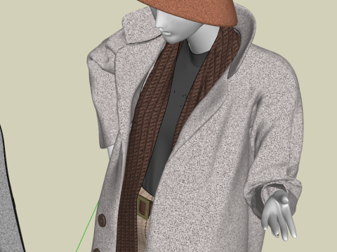 Mannequin de vitrine modèle SU pour magasin de vêtements pour femmes Modèle 3D