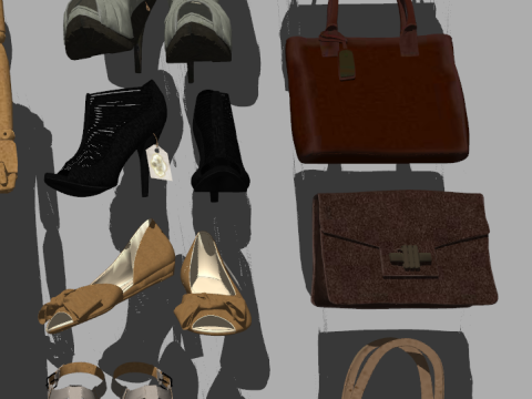 Przyciągający wzrok model odzieży damskiej SU Model 3D