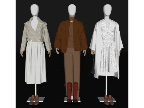 Высококачественный манекен SU для женской моды 3D Модель