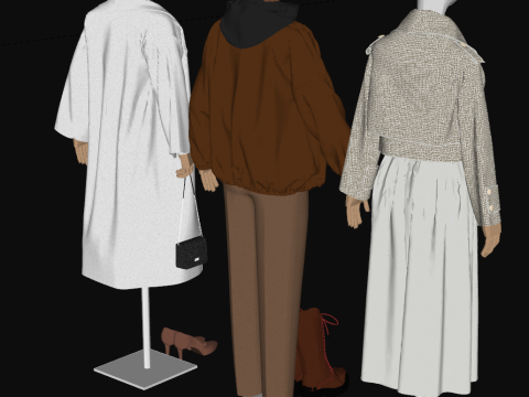 Wysokiej jakości manekin SU dla mody damskiej Model 3D