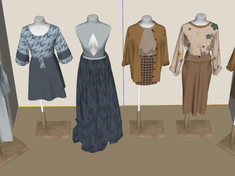 Modelo SU para exhibición de moda femenina premium Modelo 3D