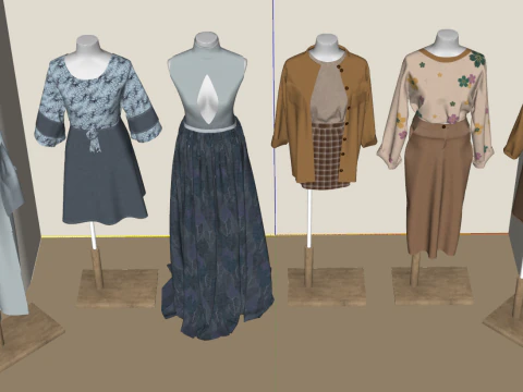 SU Model for Premium Womens Fashion Display 3D Model