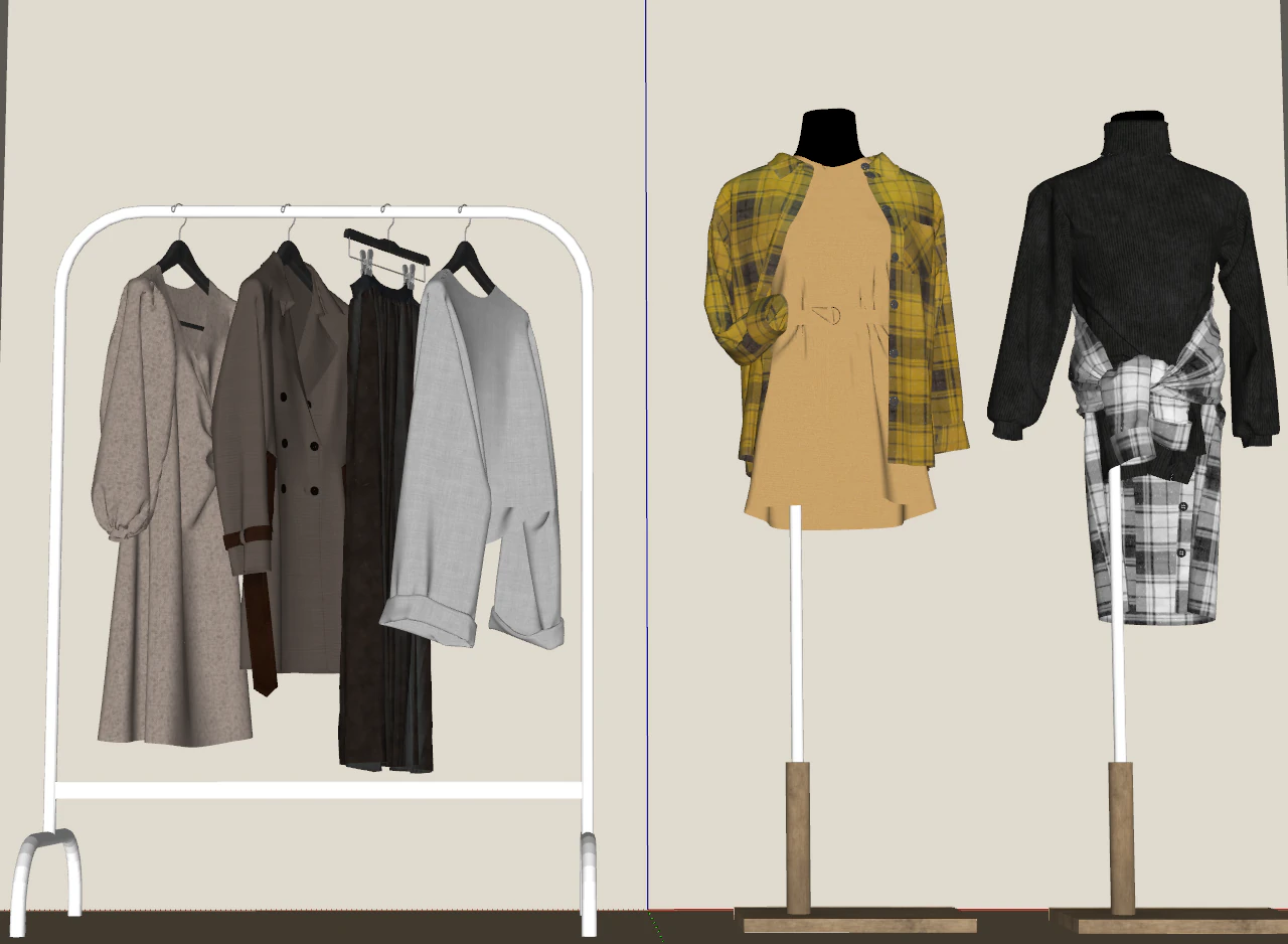 SU Presentation Model for Fashion Design 3D Model .c4d .max .obj .3ds .fbx .stl .blend 