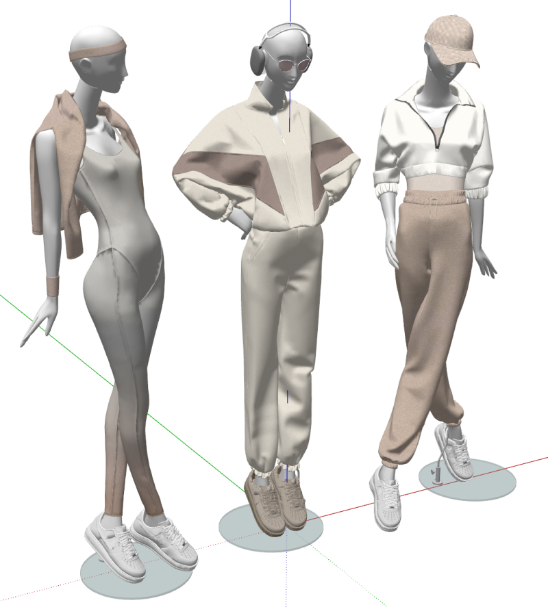 Minimalistische Mode-Display-Kollektion 3D Modell .c4d .max .obj .3ds .fbx .stl .blend 