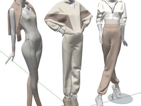 Минималистская коллекция модных показов 3D Модель