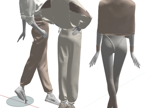 Minimalistische Mode-Display-Kollektion 3D Modell