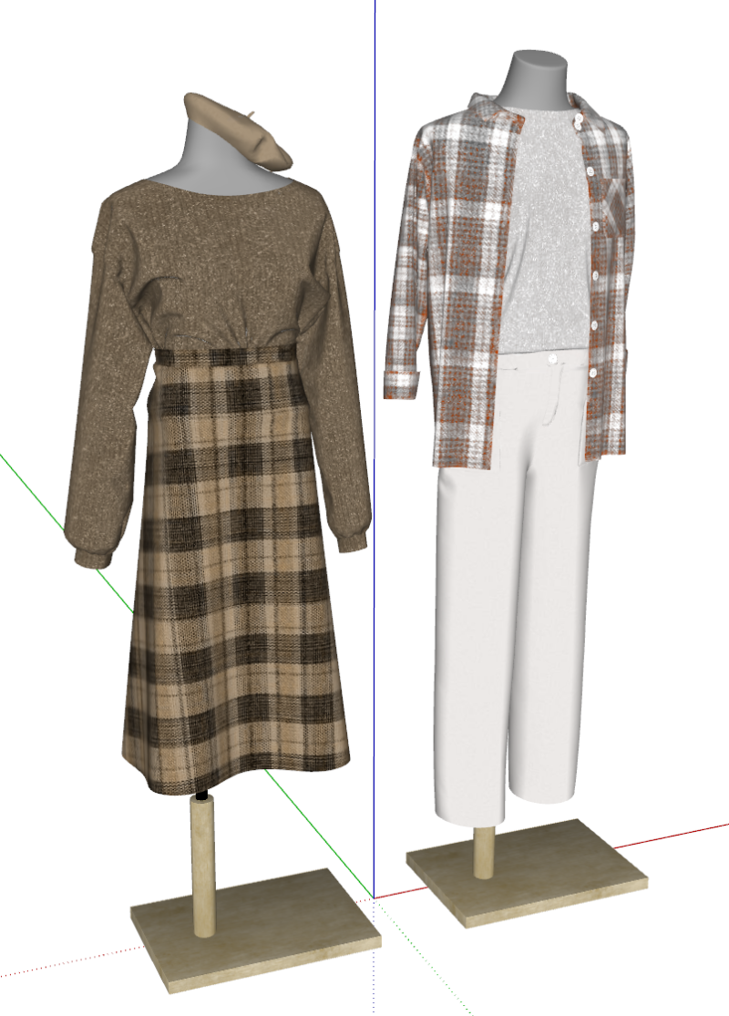 Сучасний магазин одягу базовий набір моделей дисплея 3D Модель .c4d .max .obj .3ds .fbx .stl .blend 