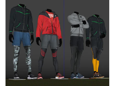 Brand sportswear store window display model 3D Model