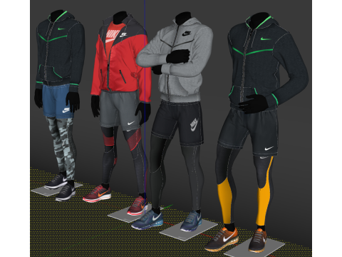 Merk sportkledingwinkel etalagemodel 3D Model