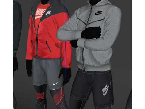 Brand sportswear store window display model 3D Model