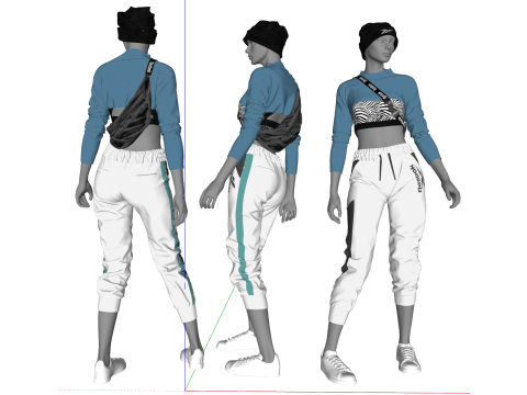 Modelo de caja completa de boutique de moda pequeña Modelo 3D