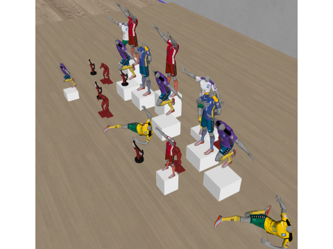 Sports clothing store display space model 3D Model