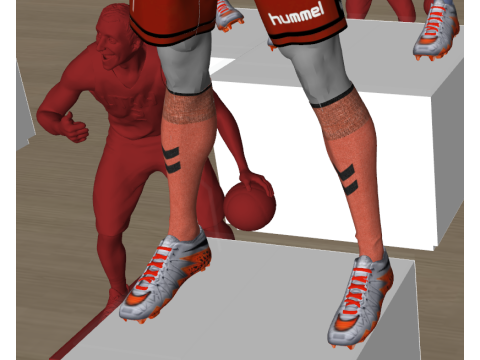 Sports clothing store display space model 3D Model