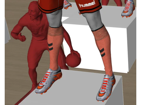 Sports clothing store display space model 3D Model