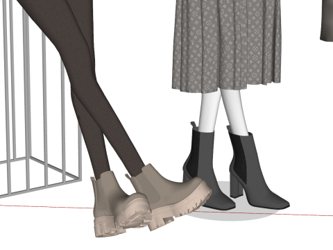 Female Mannequin Model Collection in Dynamic Poses 3D Model