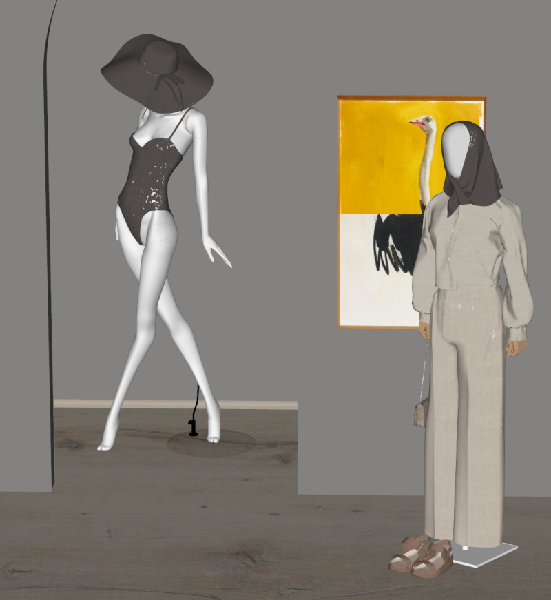 Modern Clothing Store Basic Display Model Set 3D Model .c4d .max .obj .3ds .fbx .stl .blend