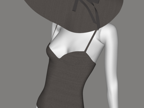 Modern Clothing Store Basic Display Model Set 3D Model