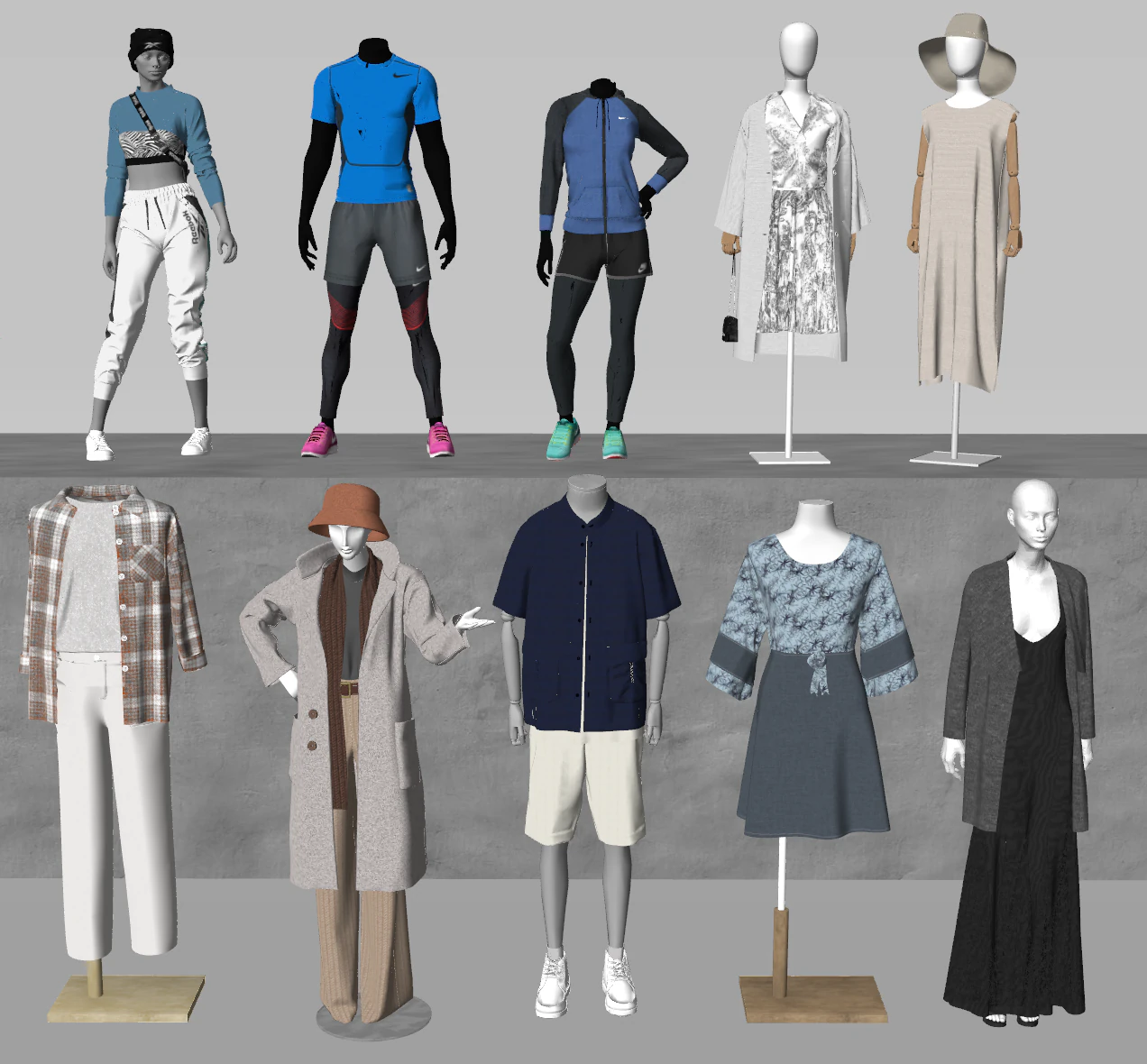 Essential Props Display Models for Clothing Stores 3D Model .c4d .max .obj .3ds .fbx .stl .blend
