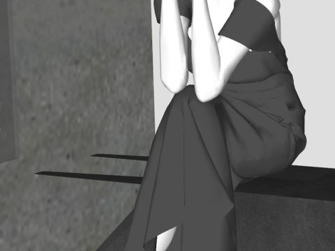 फैशन ब्रांड फ्लैगशिप स्टोर दृश्य मॉडल 3D मॉडल