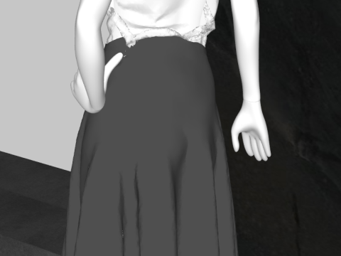 फैशन ब्रांड फ्लैगशिप स्टोर दृश्य मॉडल 3D मॉडल