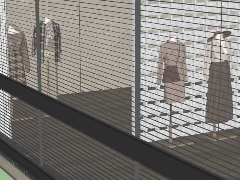 Verhoog onmiddellijk uw stijl vrouwelijke mannequin voor mode-display 3D Model