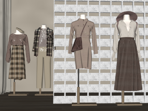 Verhoog onmiddellijk uw stijl vrouwelijke mannequin voor mode-display 3D Model