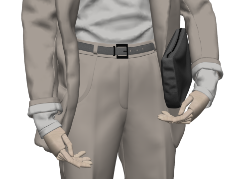 Pakaian wanita menampilkan model SU Model 3D