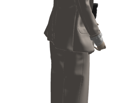 Pakaian wanita menampilkan model SU Model 3D