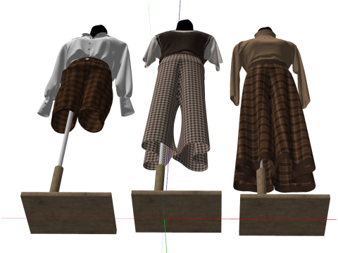 新着アイテムに欠かせない衣類ディスプレイ用の3D女性マネキン 3Dモデル