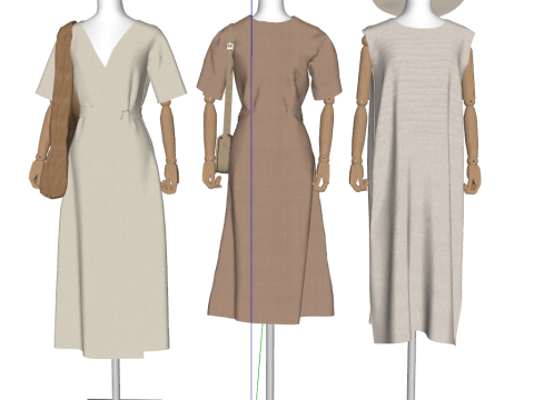 Vrouwelijke etalagepop, volledig lichaamsmodel 3D Model