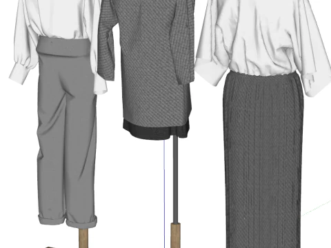 Fashion Model SU Model 3D Model