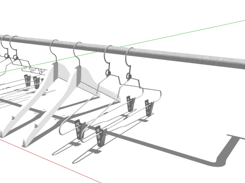 Magasin de vêtements, présentoir de vêtements, cintres pour vêtements Modèle 3D