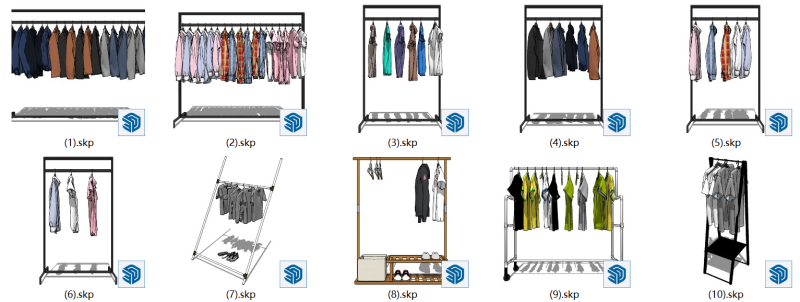 옷가게 의류 디스플레이 3D 모델 .c4d .max .obj .3ds .fbx .stl .blend