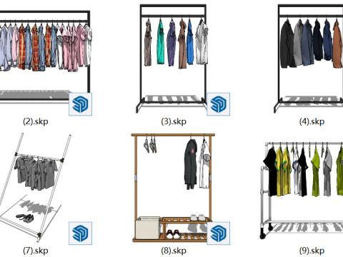 Présentoir de vêtements pour magasin de vêtements Modèle 3D