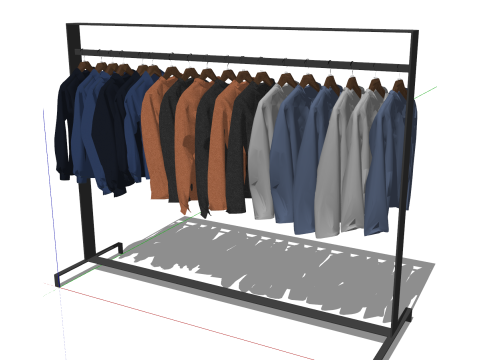 옷가게 의류 디스플레이 3D 모델